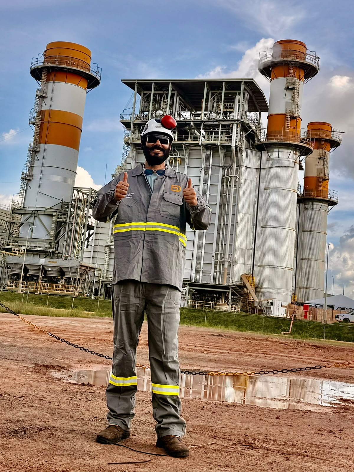 Daniel em usina industrial